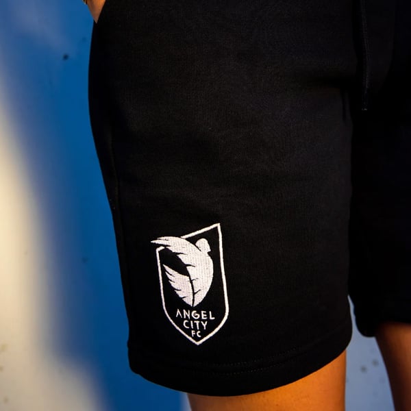 Angel City FC Mens Black Long Sweatshorts_1x1